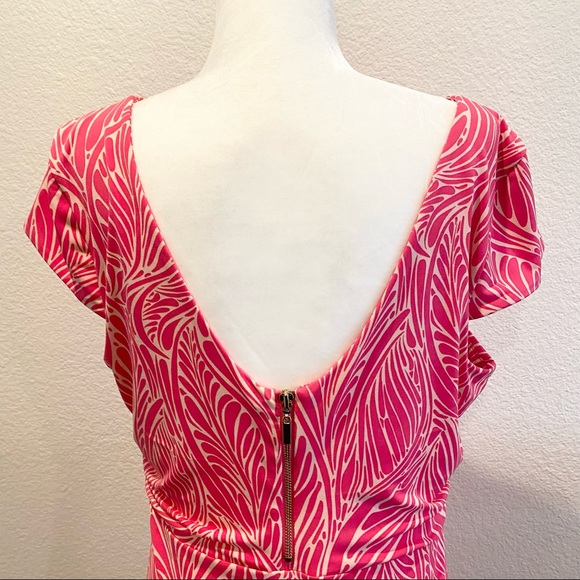 Victoria Secret Faux Wrap Twist Pink Midi Dress XL - Picture 7 of 11